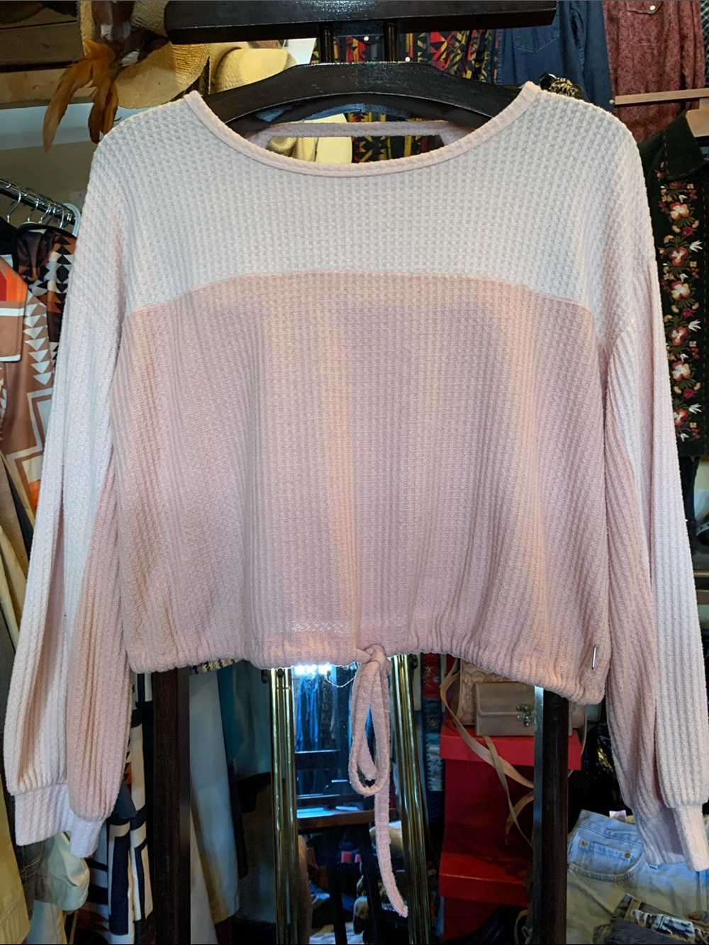 Hollister Pink Textured Knit Women's Top